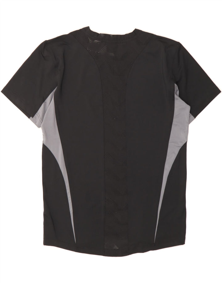 REEBOK Mens T-Shirt Top Medium Black Colourblock Polyester Vintage Reebok and Second-Hand Reebok from Messina Hembry 