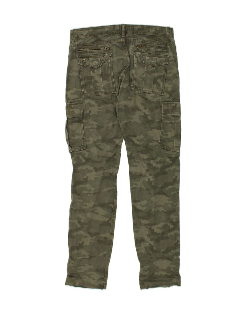 CELIO Mens Slim Cargo Trousers IT 44 XS W34 L34 Khaki Camouflage Cotton | Vintage Celio | Thrift | Second-Hand Celio | Used Clothing | Messina Hembry 