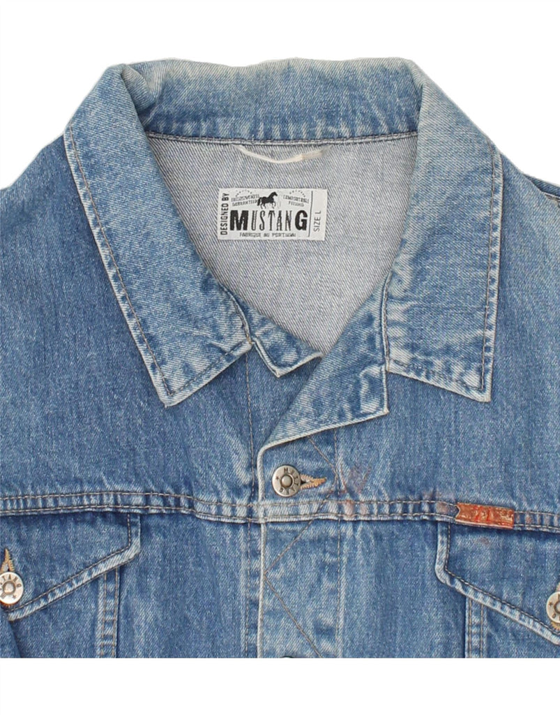 MUSTANG Mens Denim Jacket UK 40 Large Blue Cotton Vintage Mustang and Second-Hand Mustang from Messina Hembry 