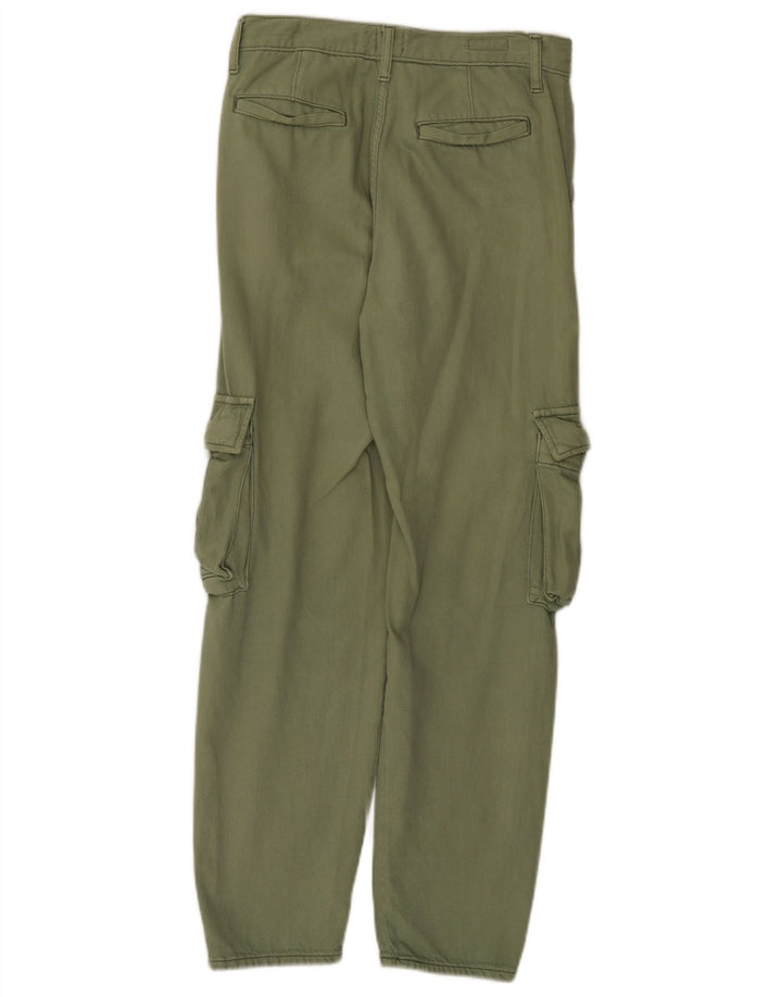 Levi's Womens Straight Cargo Trousers W24 L28 Green Cotton