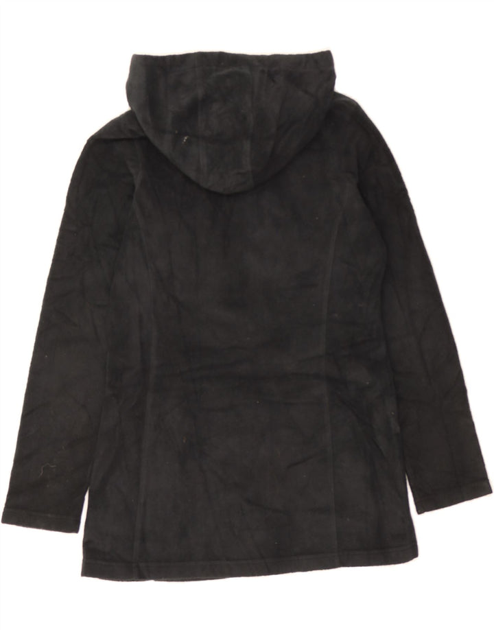 COLUMBIA Womens Hooded Fleece Jacket UK 10 Small Black Polyester Vintage Columbia and Second-Hand Columbia from Messina Hembry 