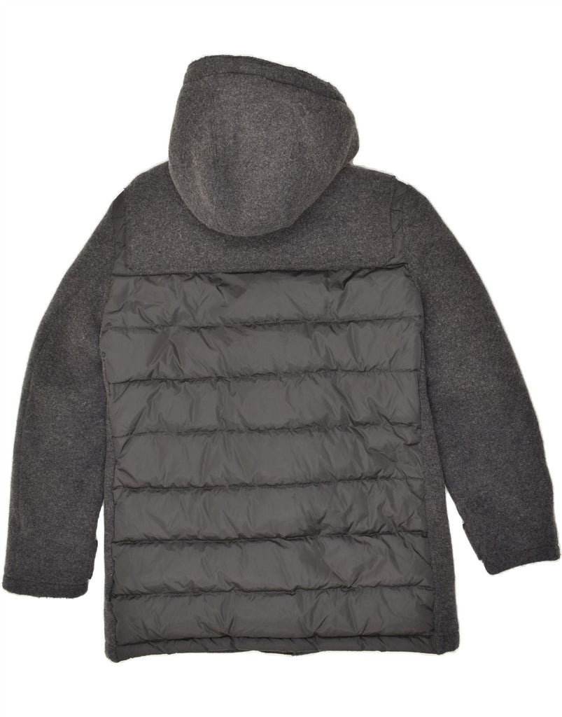 MONCLER Womens Hooded Duffle Jacket Size 4 XL Grey Polyamide | Vintage Moncler | Thrift | Second-Hand Moncler | Used Clothing | Messina Hembry 