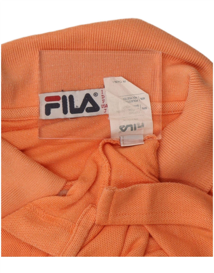 Fila Mens Polo Shirt IT 54 XL Orange Cotton