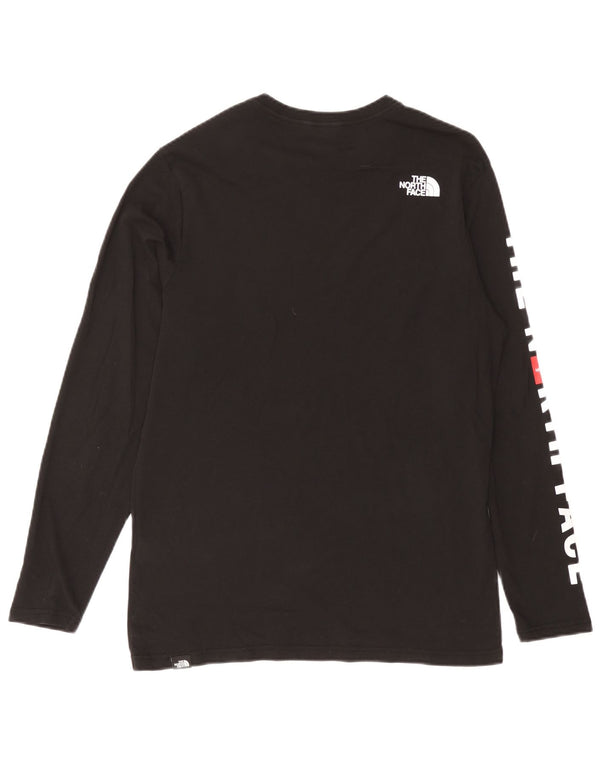 The North Face Mens Graphic Top Long Sleeve Medium Black Cotton