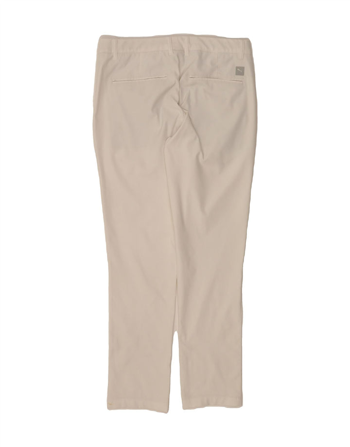 PUMA Mens Slim Chino Trousers W34 L32 White Polyester Vintage Puma and Second-Hand Puma from Messina Hembry 