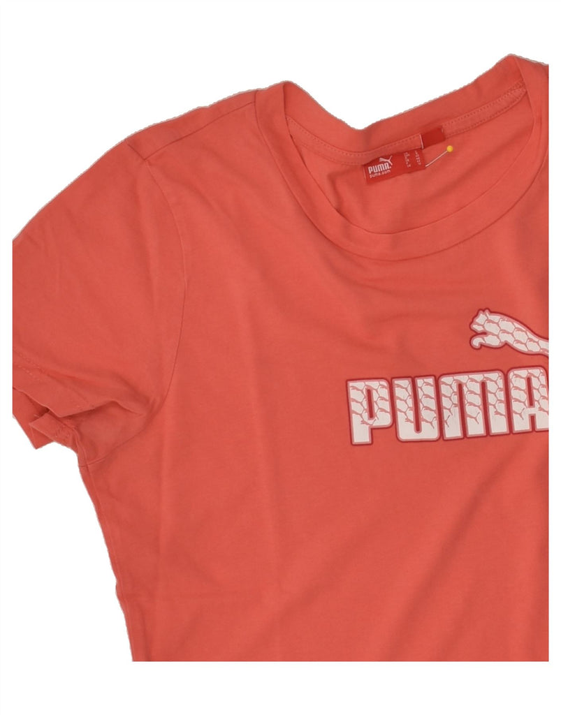 PUMA Womens Graphic T-Shirt Top UK 14 Medium  Pink Cotton | Vintage Puma | Thrift | Second-Hand Puma | Used Clothing | Messina Hembry 
