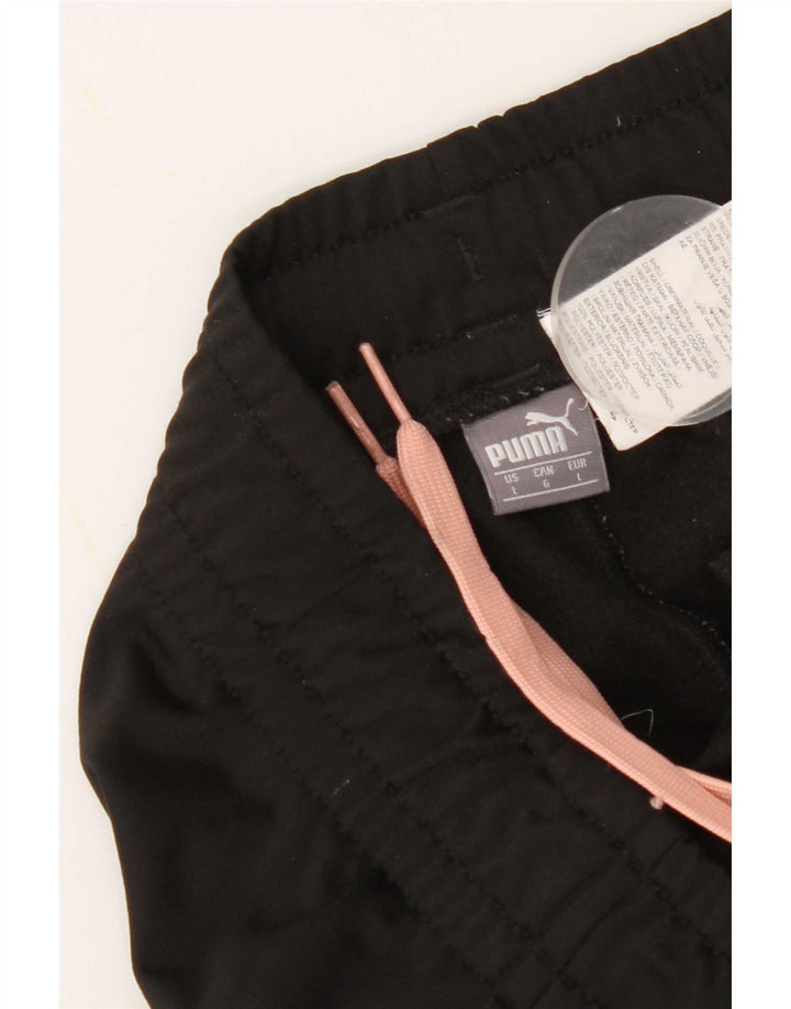 Puma Womens Tracksuit Trousers UK 16 Large Black Polyester