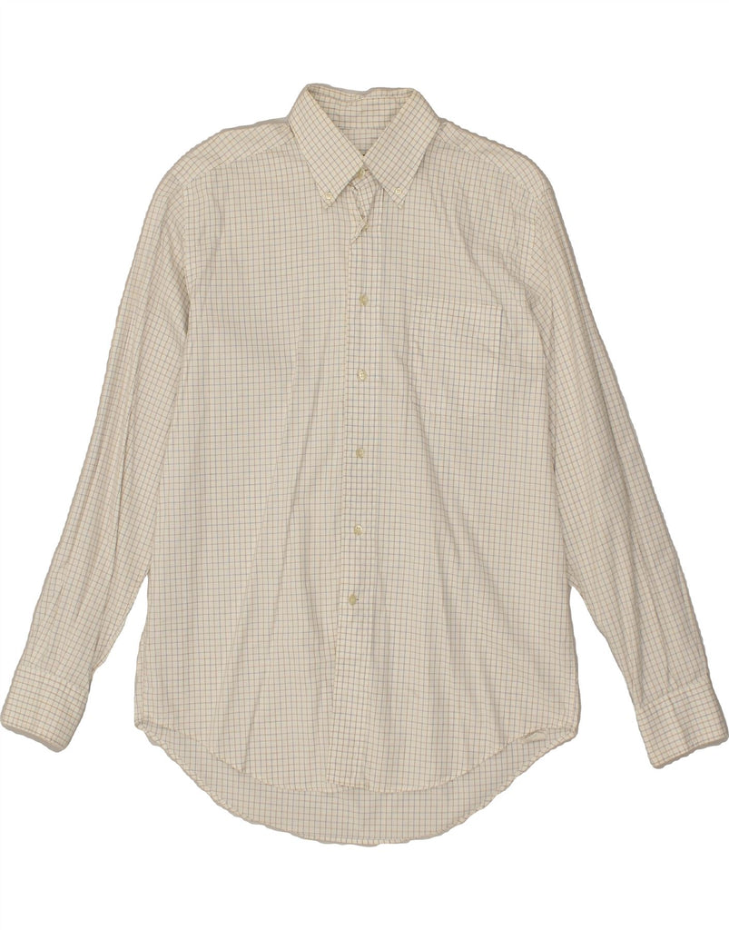 MASSIMO DUTTI Mens Shirt Size 42 Large White Check Cotton | Vintage Massimo Dutti | Thrift | Second-Hand Massimo Dutti | Used Clothing | Messina Hembry 