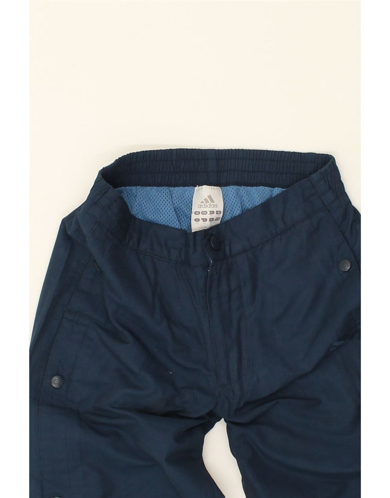 ADIDAS Boys Straight Casual Trousers 6-7 Years W242 L22  Navy Blue Cotton | Vintage Adidas | Thrift | Second-Hand Adidas | Used Clothing | Messina Hembry 