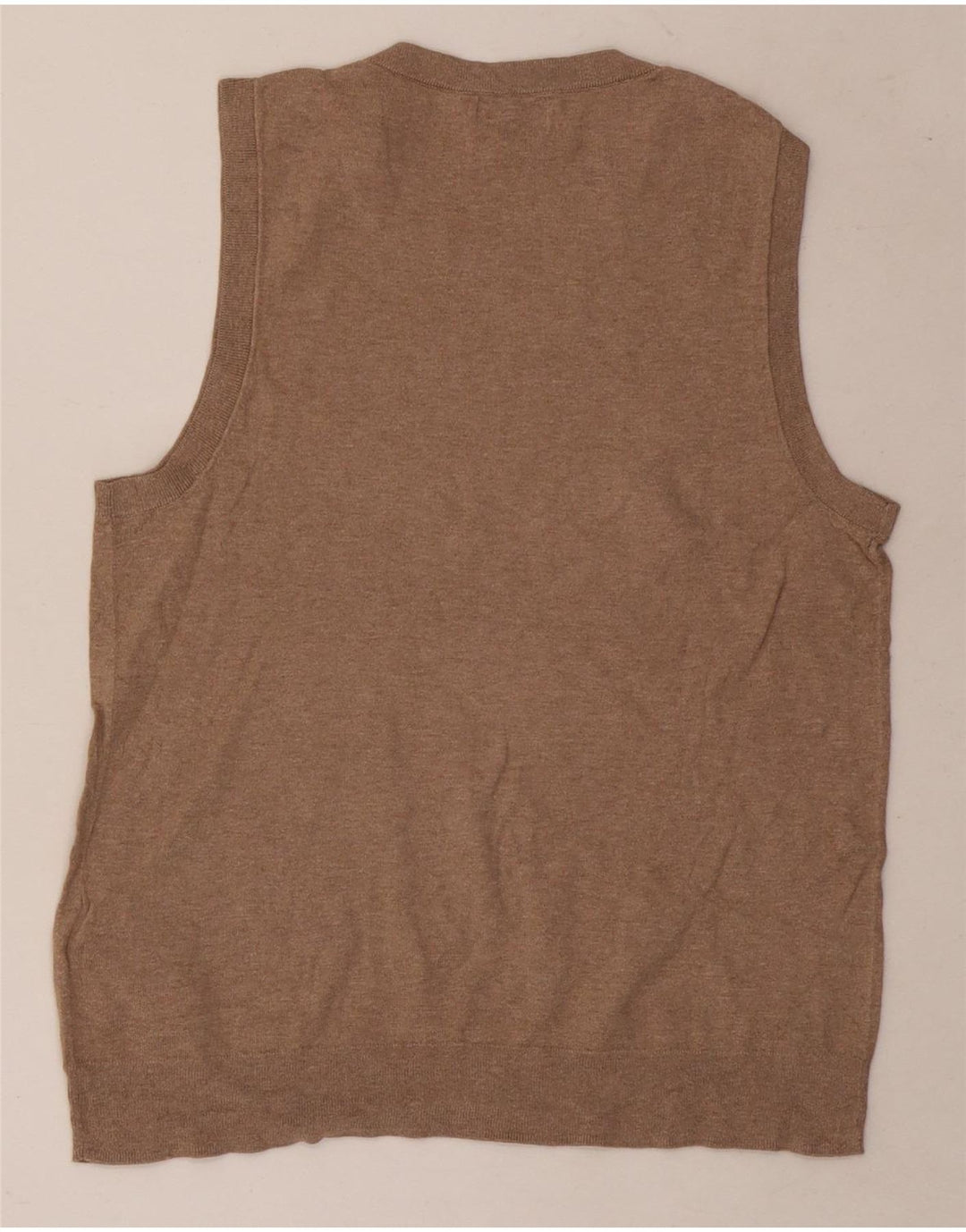 J. Crew Womens Classic Vest Tank Top UK 12 Medium Beige Cotton