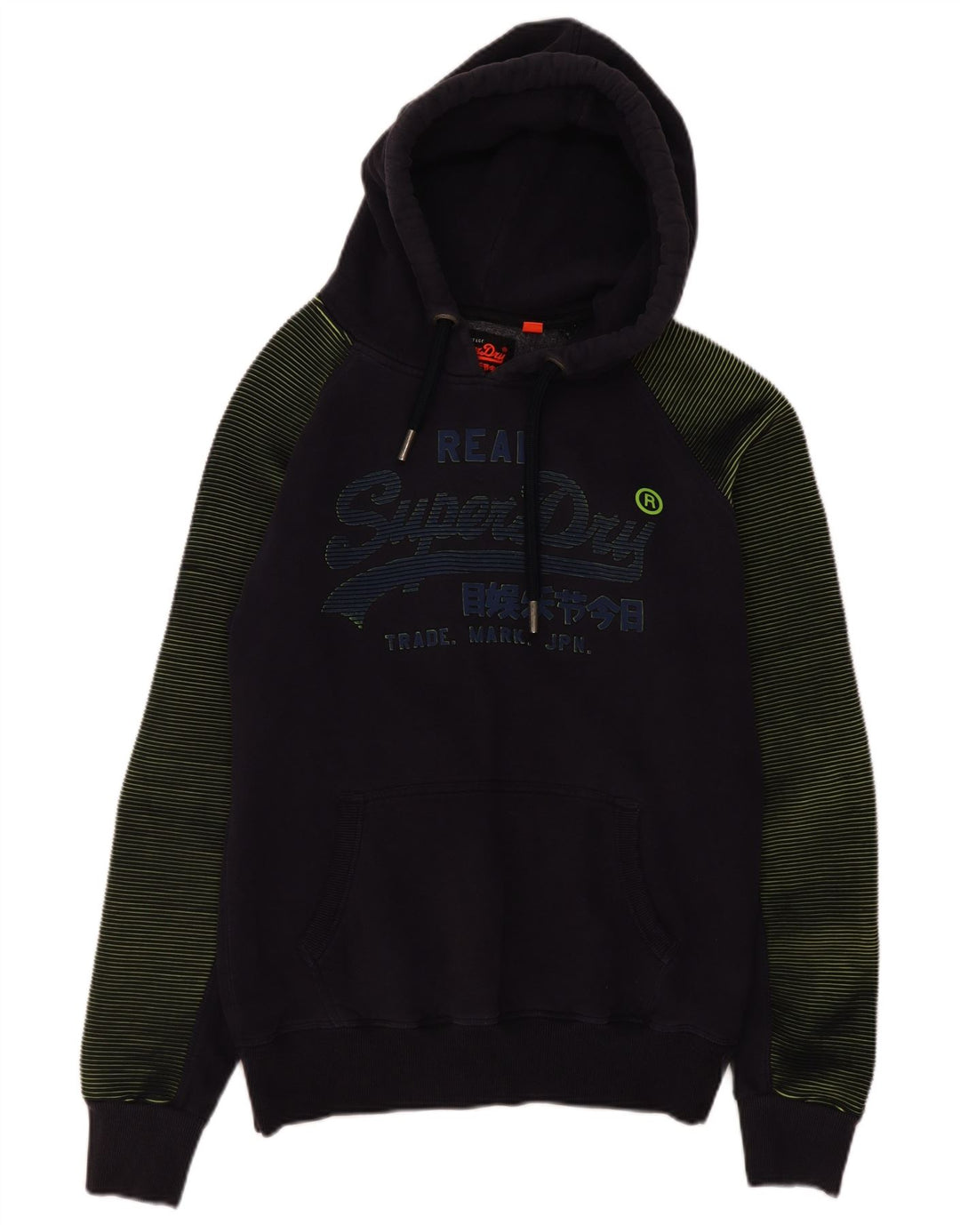 Superdry Mens Graphic Hoodie Jumper Large Navy Blue Cotton