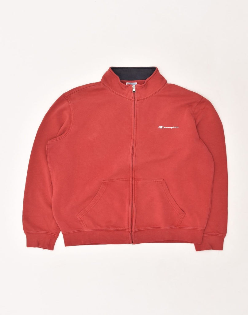 CHAMPION Mens Tracksuit Top Jacket Large Red Cotton | Vintage Champion | Thrift | Second-Hand Champion | Used Clothing | Messina Hembry 