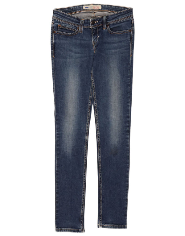 Levi's Womens Demi Curve Skinny Jeans US 3 Small W28 L30 Navy Blue Cotton