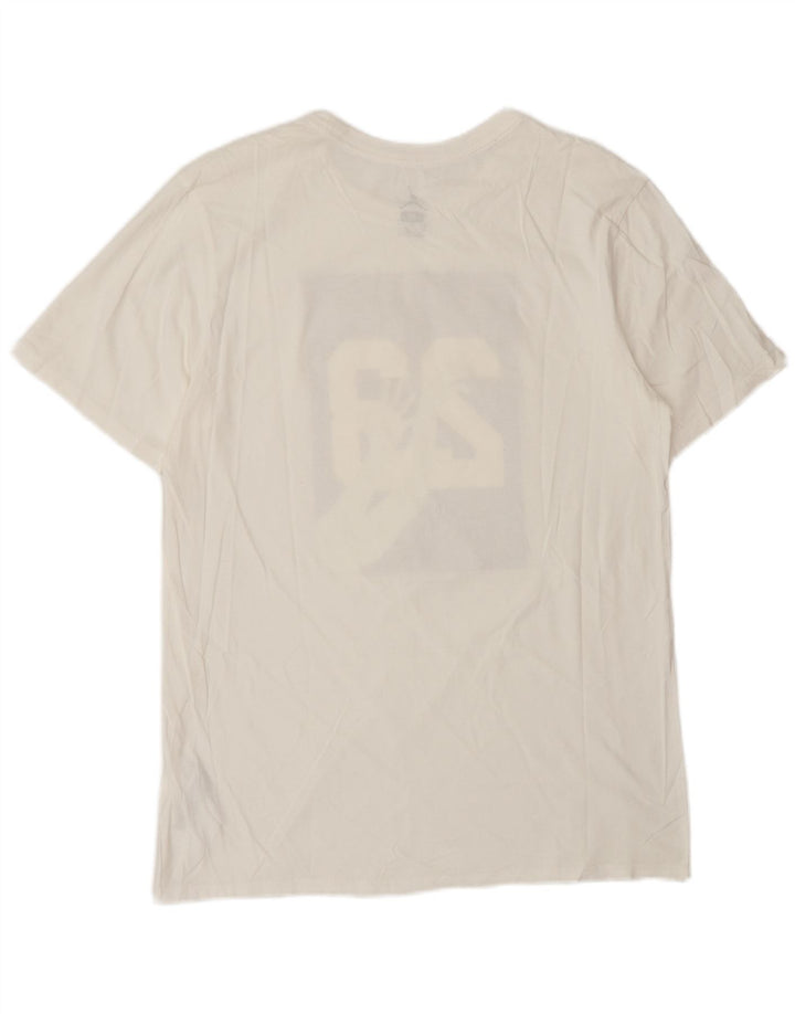 Jordan Mens Graphic T-Shirt Top Medium White Cotton