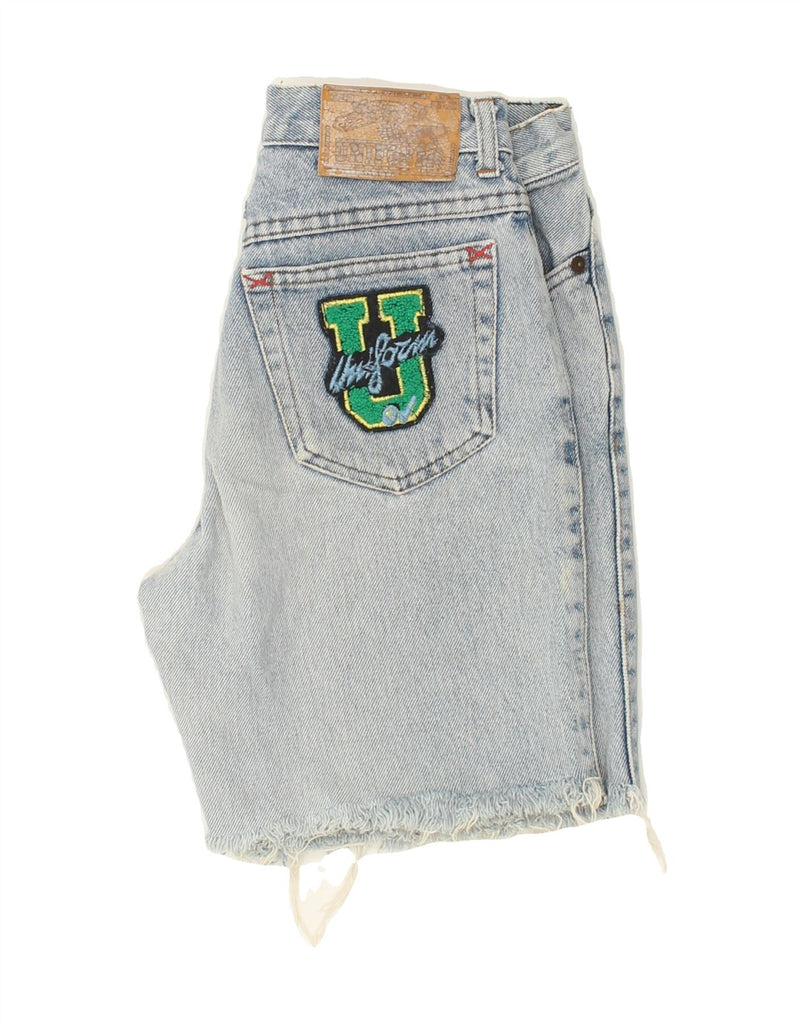 UNIFORM Womens Denim Shorts W26 Small Blue Vintage Uniform and Second-Hand Uniform from Messina Hembry 