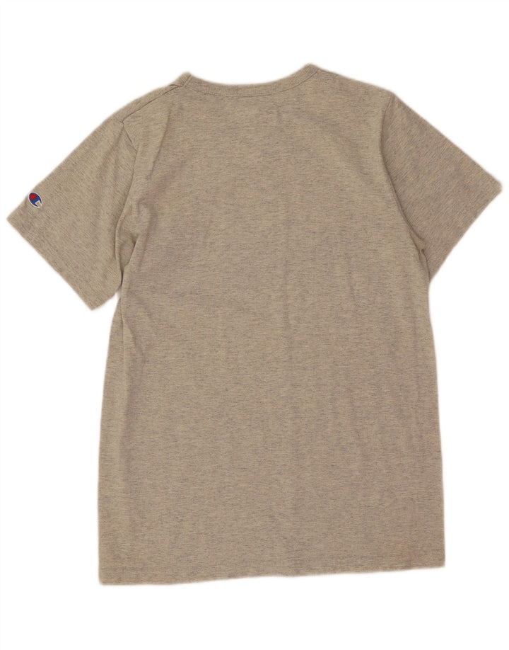 Champion Mens Graphic T-Shirt Top Small Grey Flecked Cotton