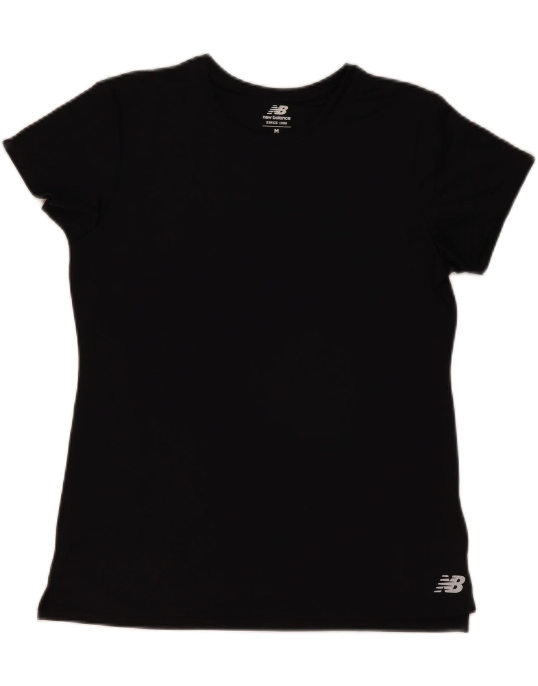 New Balance Womens T-Shirt Top UK 14 Medium Black