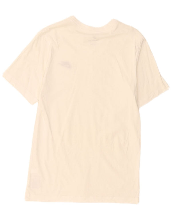 Nike Mens T-Shirt Top Small Off White Cotton