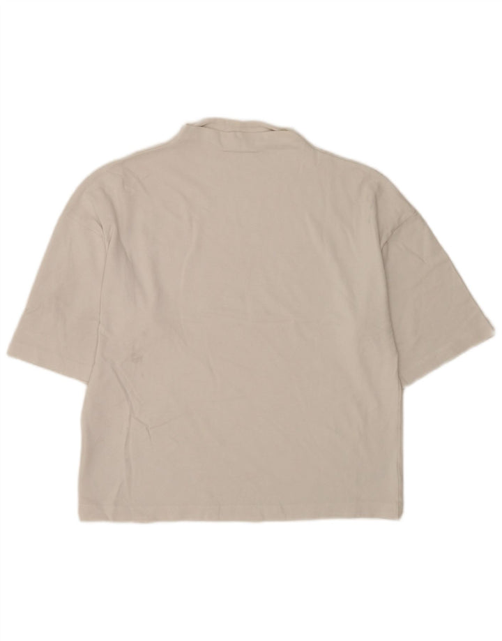 Zara Womens Oversized T-Shirt Top UK 10 Small White Cotton