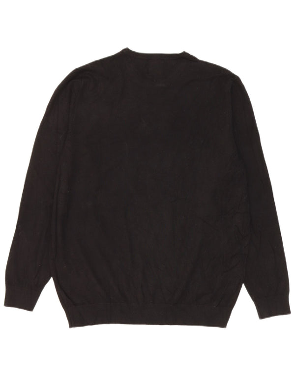 Zara Mens Crew Neck Jumper Sweater Medium Black