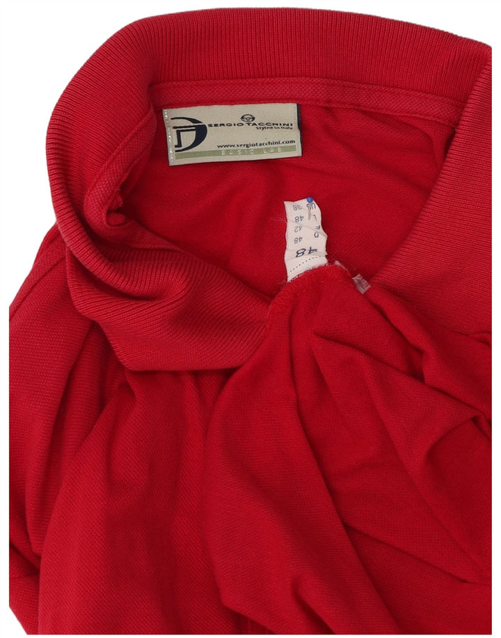 Sergio Tacchini Mens Polo Shirt IT 48 Medium Pink