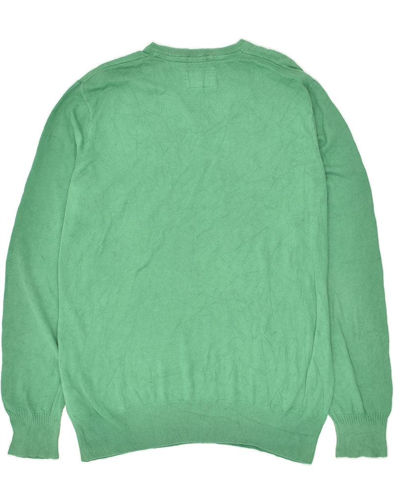 WRANGLER Mens V-Neck Jumper Sweater Large Green Cotton Vintage Wrangler and Second-Hand Wrangler from Messina Hembry 