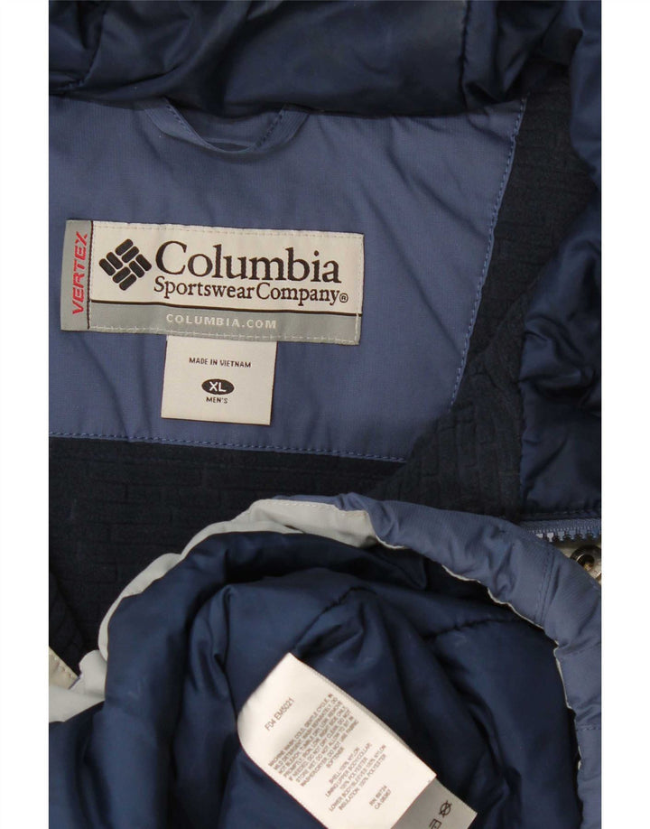 Columbia Mens Loose Fit Pullover Windbreaker Jacket UK 42 XL Navy Blue