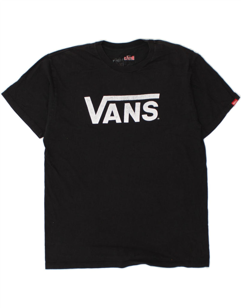 VANS Mens Classic Graphic T-Shirt Top Medium Black Cotton | Vintage Vans | Thrift | Second-Hand Vans | Used Clothing | Messina Hembry 