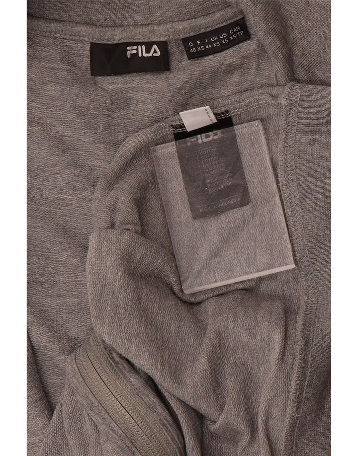 Fila Mens Tracksuit Top Jacket XS Grey Cotton