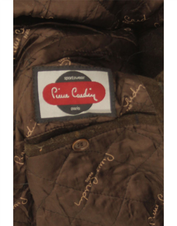 Pierre Cardin Mens Bomber Jacket UK 42 XL Khaki Check