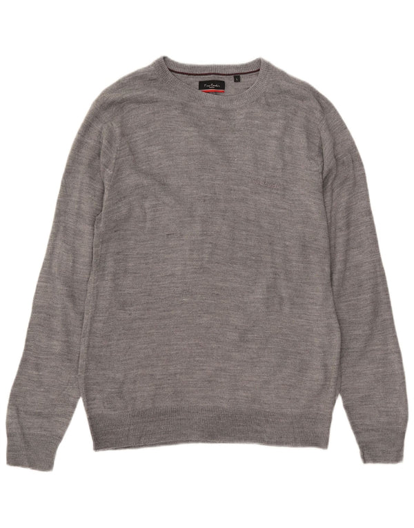 Pierre Cardin Mens Crew Neck Jumper Sweater Large Grey Acrylic