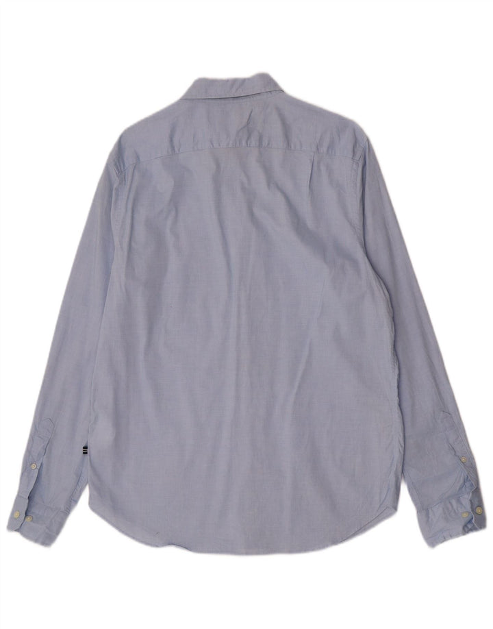 Nautica Mens Classic Fit Shirt Medium Blue Cotton
