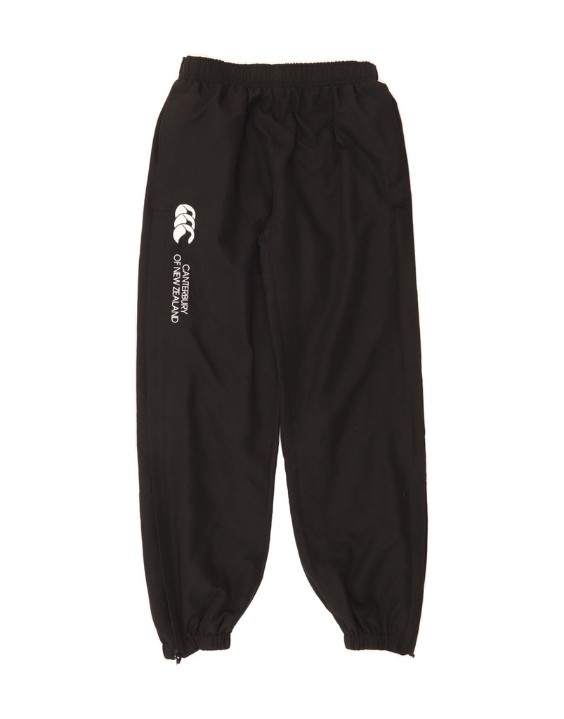 CANTERBURY Boys Graphic Tracksuit Trousers Joggers 13-14 Years Black Vintage Canterbury and Second-Hand Canterbury from Messina Hembry 