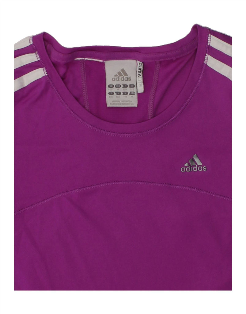 ADIDAS Girls Climalite T-Shirt Top 9-10 Years Purple | Vintage Adidas | Thrift | Second-Hand Adidas | Used Clothing | Messina Hembry 