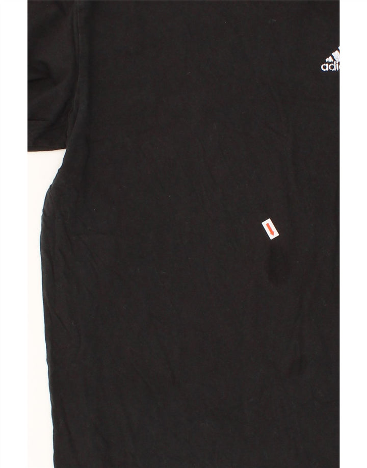 ADIDAS Mens T-Shirt Top Medium Black Cotton Vintage Adidas and Second-Hand Adidas from Messina Hembry 