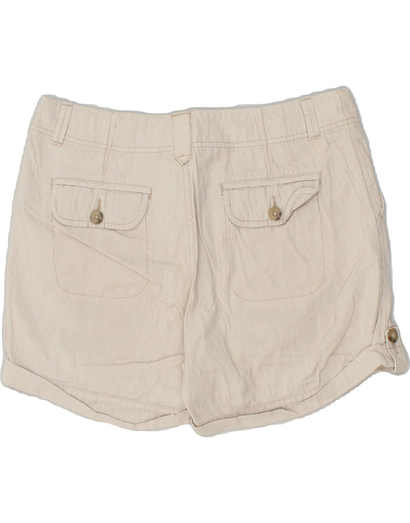 EDDIE BAUER Womens Hot Pants US 12 Large W34 Beige Striped Cotton | Vintage Eddie Bauer | Thrift | Second-Hand Eddie Bauer | Used Clothing | Messina Hembry 