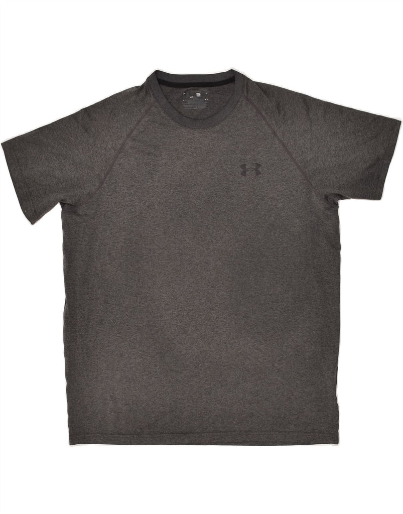 UNDER ARMOUR Mens T-Shirt Top Medium Grey Flecked Polyester | Vintage Under Armour | Thrift | Second-Hand Under Armour | Used Clothing | Messina Hembry 