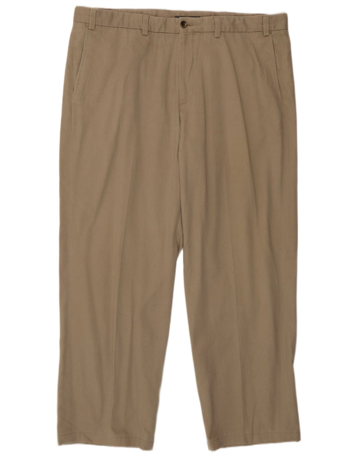 Eddie Bauer Mens Straight Chino Trousers W40 L30 Beige