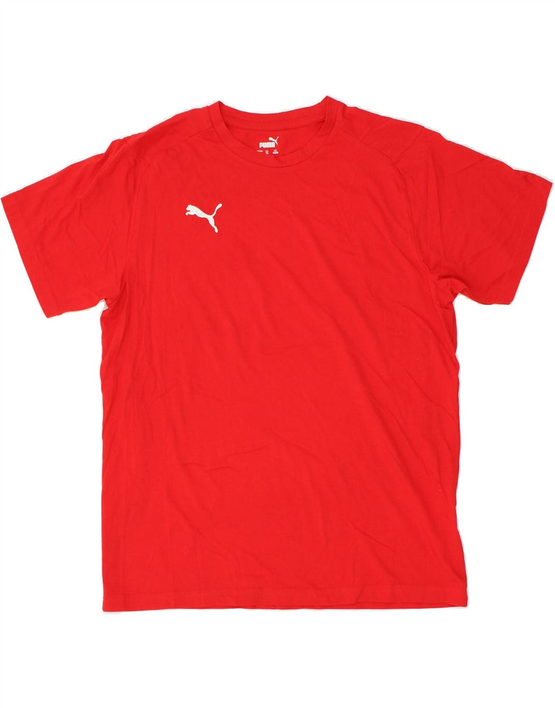 PUMA Mens T-Shirt Top XL Red Cotton | Vintage Puma | Thrift | Second-Hand Puma | Used Clothing | Messina Hembry 