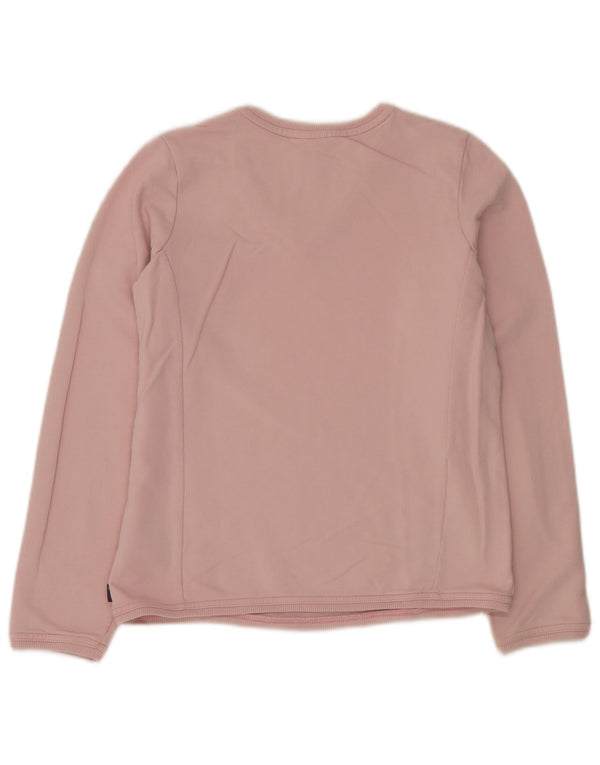 Adidas Womens Sweatshirt Jumper UK 14 Medium Pink Cotton