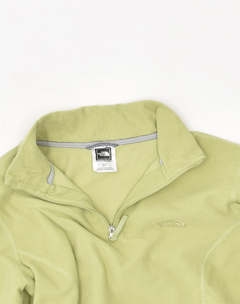 THE NORTH FACE Womens Zip Neck Fleece Jumper UK 10 Small Green Polyester | Vintage The North Face | Thrift | Second-Hand The North Face | Used Clothing | Messina Hembry 