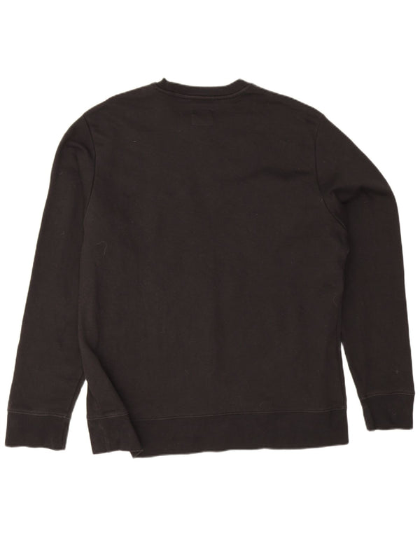 Champion Mens Graphic Sweatshirt Jumper Large Black Cotton