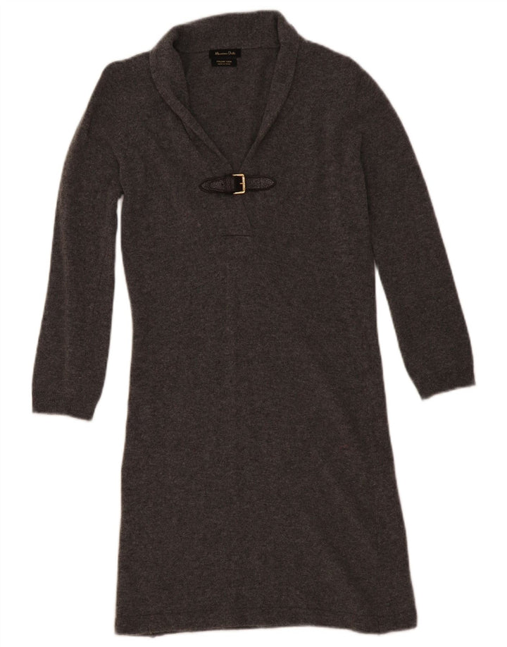 Massimo Dutti Womens Jumper Dress UK 6 XS Grey