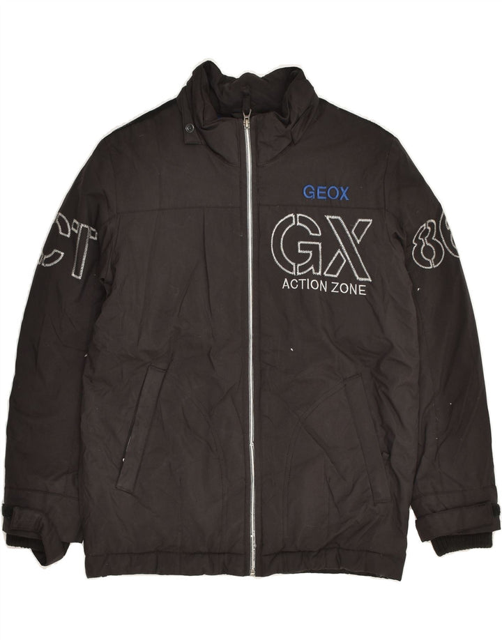 GEOX Boys Graphic Padded Coat 9-10 Years Black Polyamide | Vintage Geox | Thrift | Second-Hand Geox | Used Clothing | Messina Hembry 