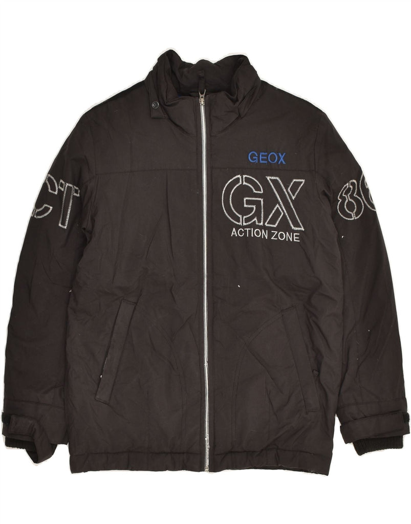 GEOX Boys Graphic Padded Coat 9-10 Years Black Polyamide | Vintage Geox | Thrift | Second-Hand Geox | Used Clothing | Messina Hembry 