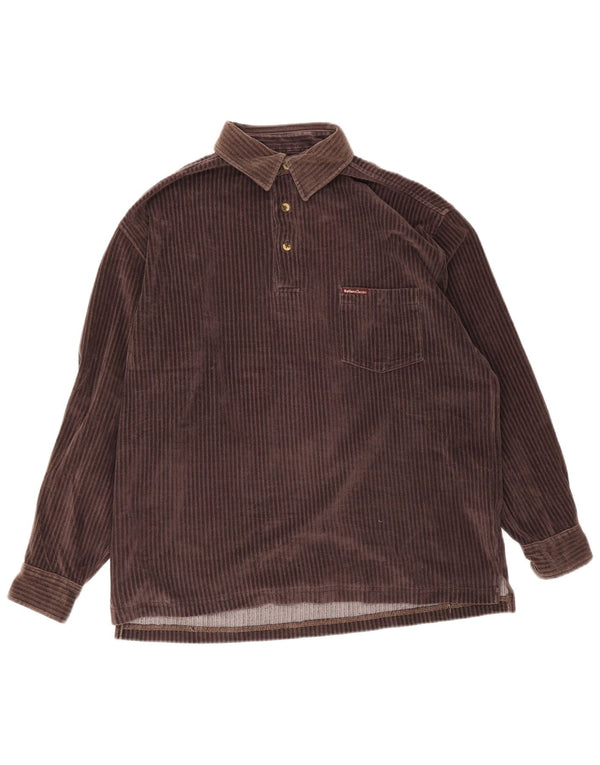 Marlboro Classics Mens Corduroy Pullover Shirt Medium Brown Cotton