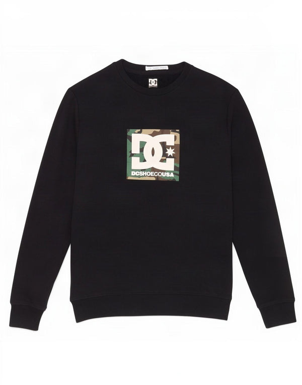DC Mens Graphic Sweatshirt Jumper Small Black Cotton
