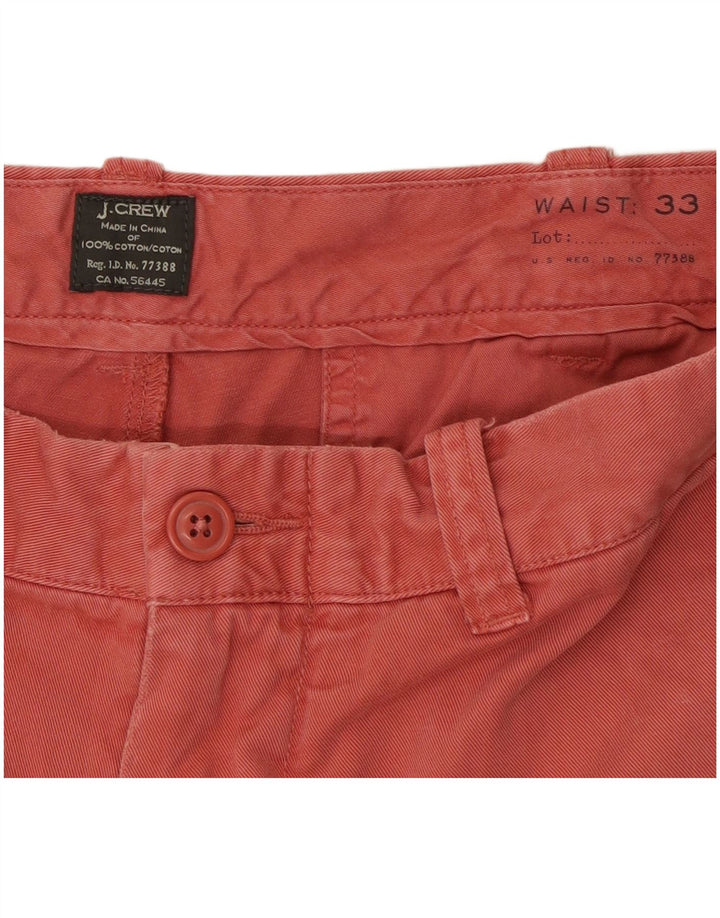 J. CREW Mens Chino Shorts W33 Medium Red Cotton