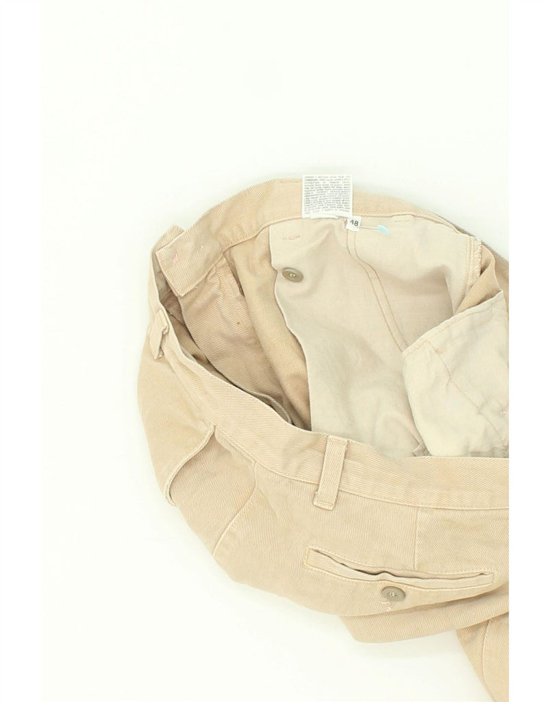 SISLEY Mens Straight Cargo Trousers IT 48 Medium W32 L33 Beige Cotton Vintage Sisley and Second-Hand Sisley from Messina Hembry 