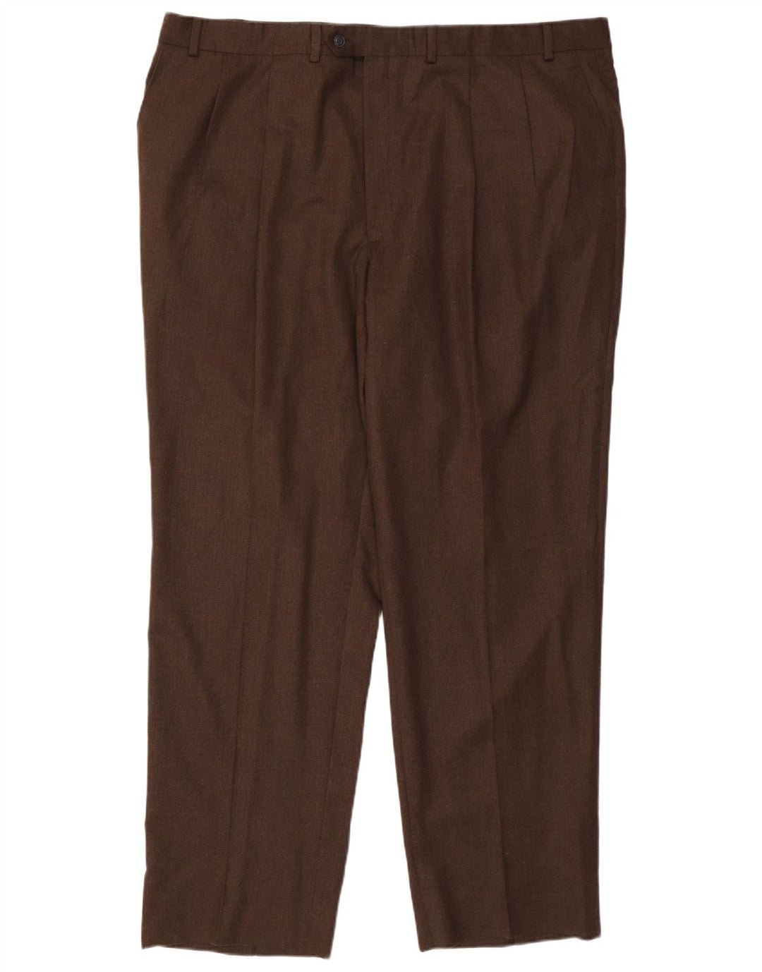RALPH LAUREN Mens Pegged Suit Trousers W46 L33  Brown Wool